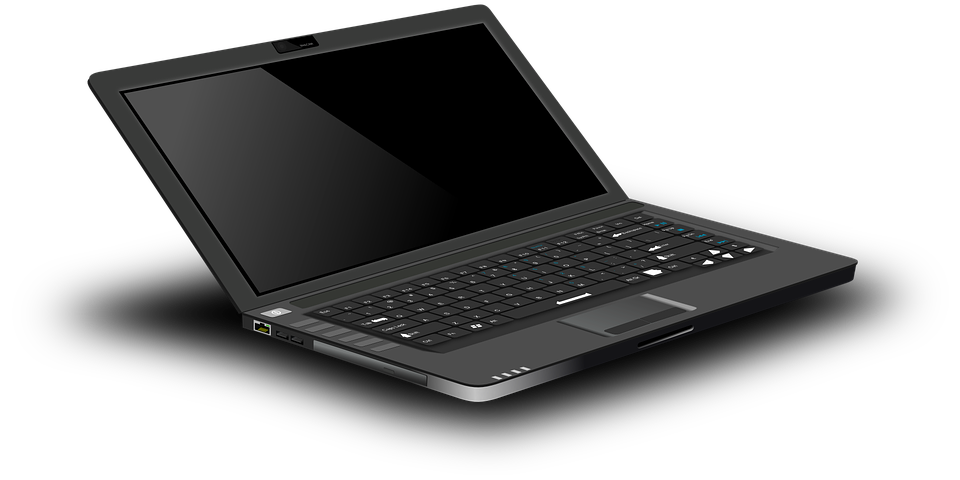 black laptop